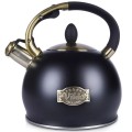 Fierbator cu Fluier din Otel Inoxidabil, Negru, Vilde, 3 l