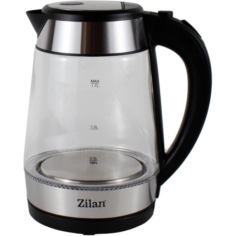 Fierbator Electric cu Iluminare LED, Sticla, Capacitate 1.7 l, 2200W