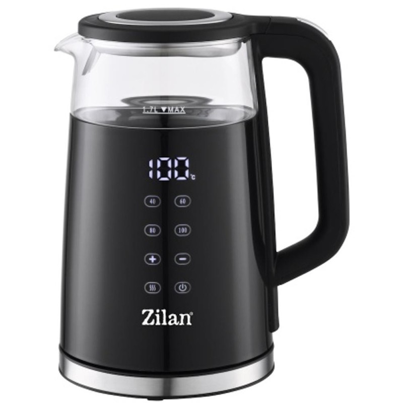 Fierbator Electric, Putere 2200W, Ecran Digital, Capacitate 1.7 l, Negru