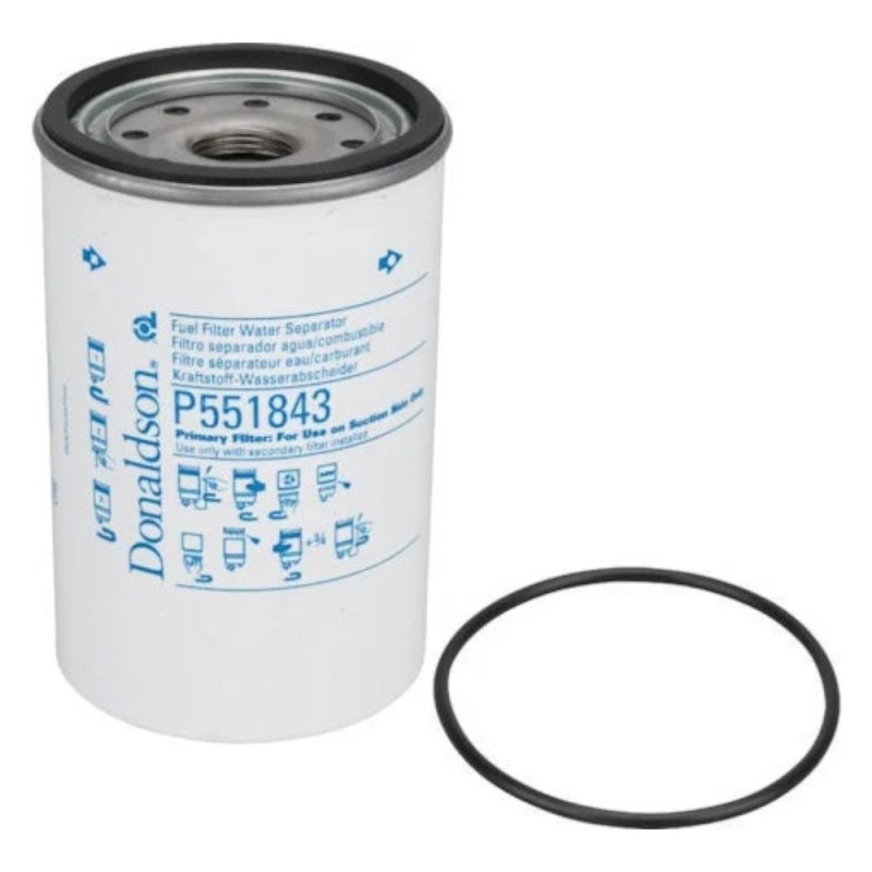 Filtru Combustibil P551843, Lungime 140 mm, Diam. Ext. 93 mm, Filet 1-14 un, Finetea 30 µ, Donaldson