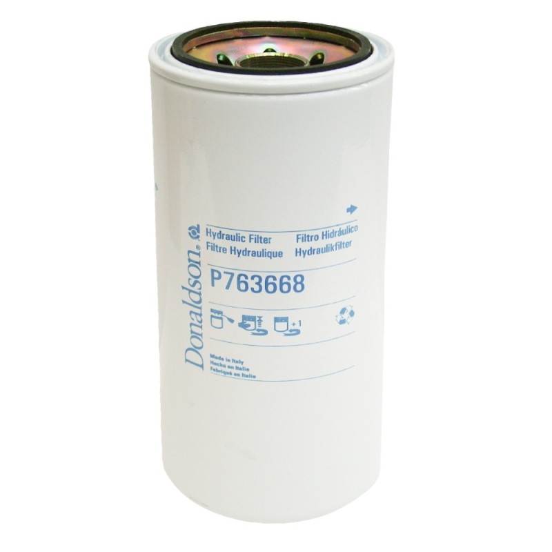 Filtru Hidraulic P763668, Lungime 308 mm, Diam. Ext. 135,3 mm, Filet 1 1/2-16 un, Finetea 9 µ, Donaldson
