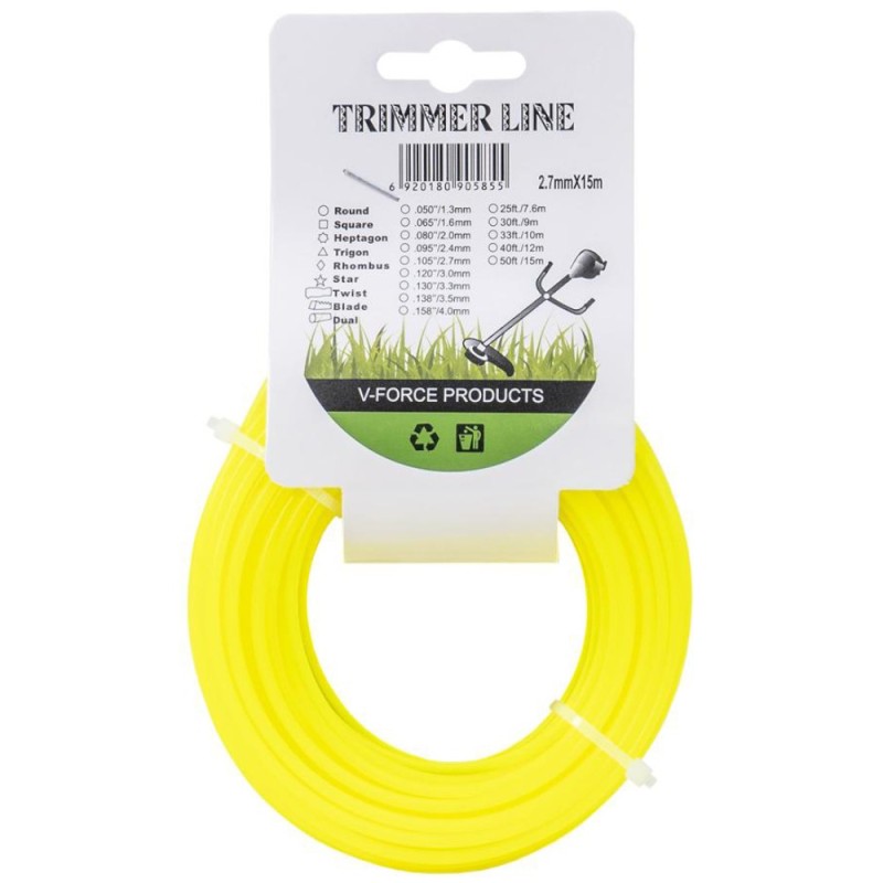 Fir Trimmer pentru Motocoasa, 2.7 mm x 15 m