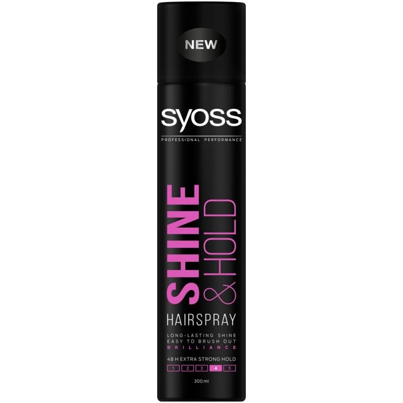 Fixativ Syoss Shine & Hold, pentru Fixare foarte Puternica, 300 ml