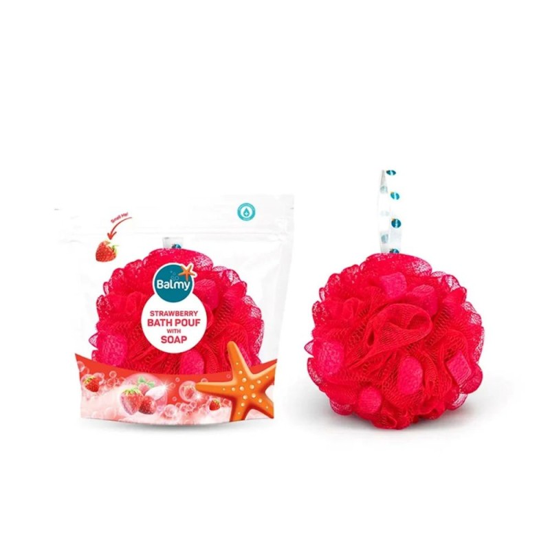 Floare de Masaj cu Perle de Sapun, Parfum de Capsune, Balmy, 23 g