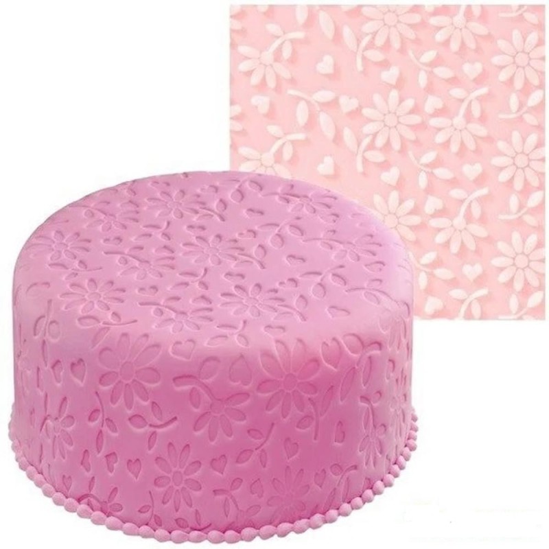 Foaie Texturata din Silicon pentru Martipan, 50 × 50 cm, Perfect Home