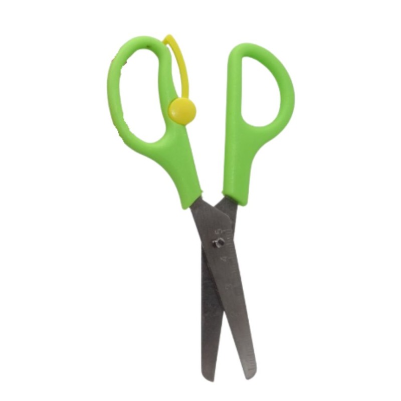 Foarfeca Scolara, cu Arc, 13 cm, cu Rigla pe Lama