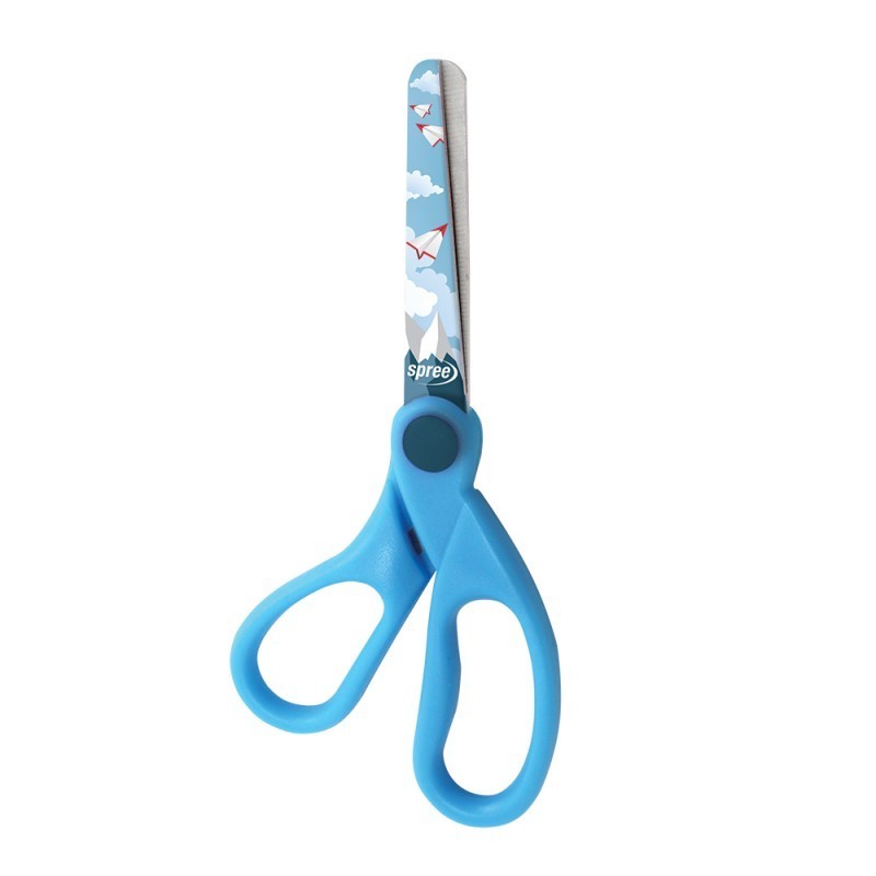 Foarfeca Scolara, Maner Ergonomic, 13 cm, Varf Rotund