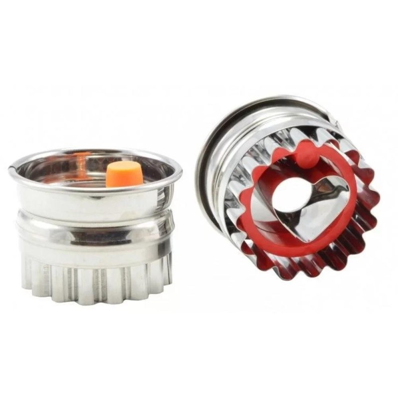 Forma Biscuiti Inima, Diametru 5 cm, Inaltime 3.5 cm, Dimensiune Inima 2.3 cm