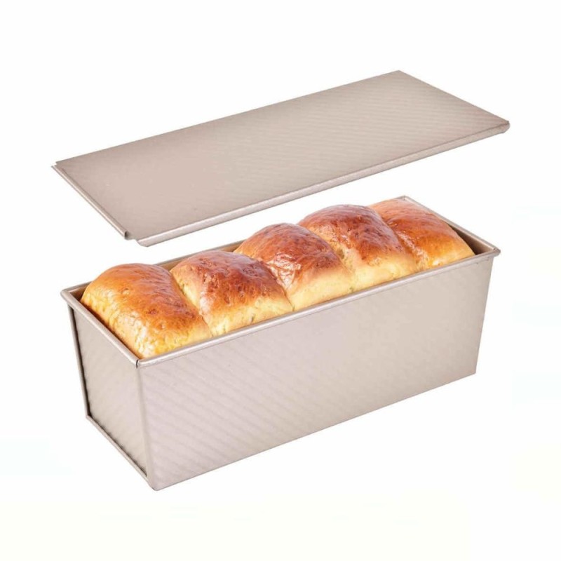 Forma de Copt Paine Antiaderenta cu Capac, 1000 g, Auriu Roz, 1000 g, Newalor