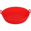 Forma Rotunda pentru Copt, Rosie, Silicon Alimentar, pentru Friteuza cu Aer Cald, 20 x 20 x 6.50 cm, Grunberg