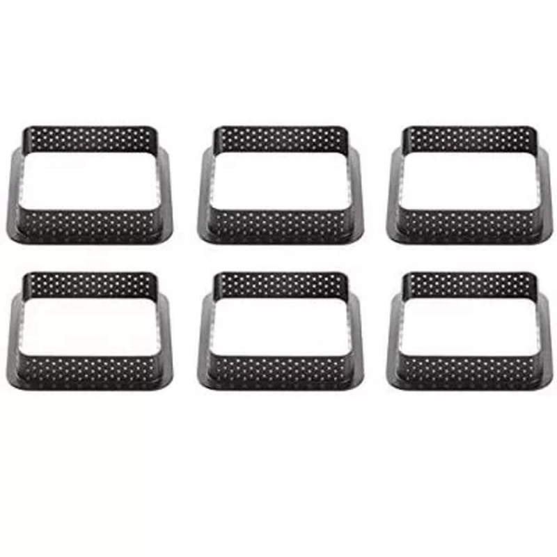 Forme de Prajituri, Antiaderente, 8 x 8 x 0.2 cm, 6 Bucati, Negru, Viva.z