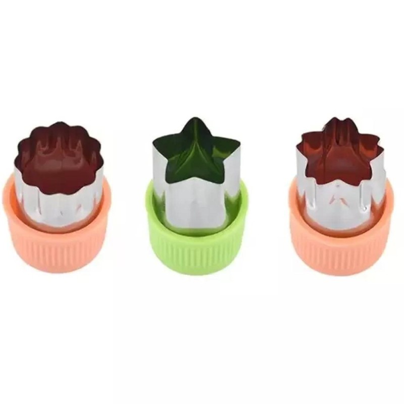 Forme de Taiat, 2.8 x 3.8 cm, 3 Bucati, Plastic si Inox