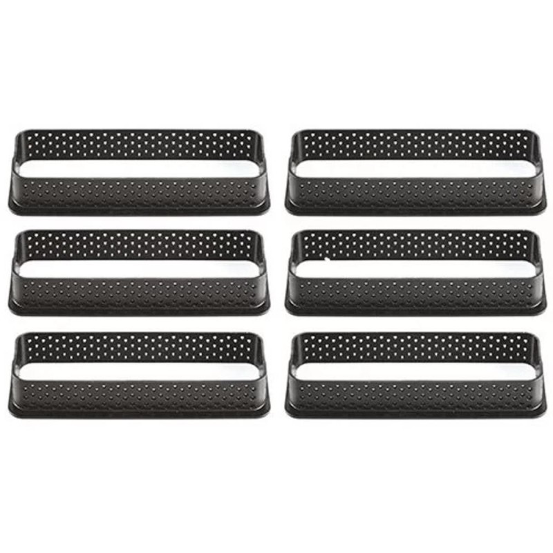 Forme de Torturi, Antiaderente, 8 x 8 x 0.2 cm, 6 Bucati, Negru, Viva.z