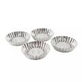 Forme pentru Tarte Fructe, 10.5 x 2.5 cm, 4 Bucati, Tinichea