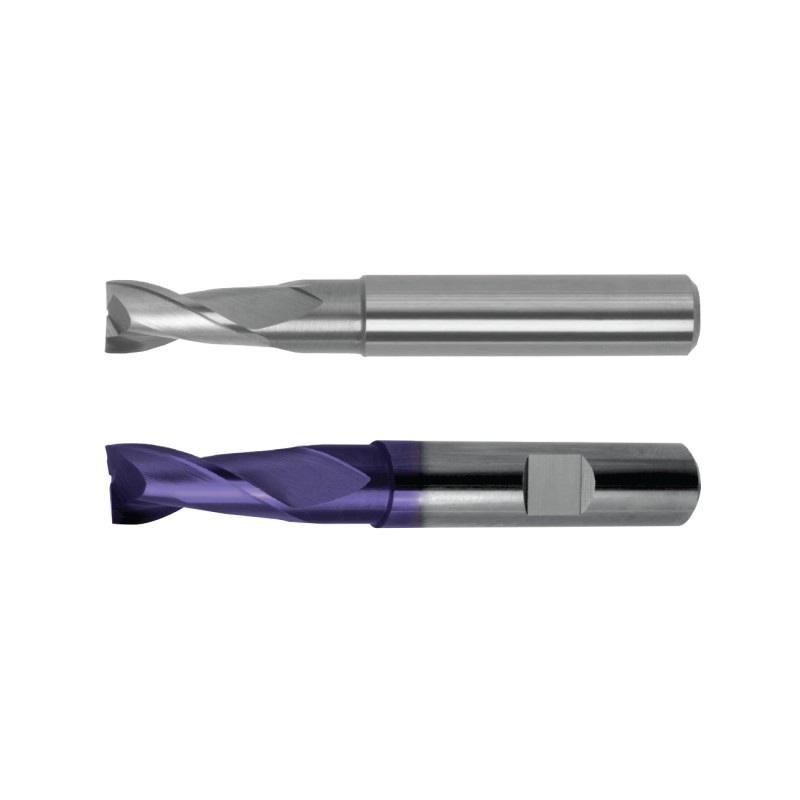 Freza din Carbura, Lunga, 2 Taisuri, Dinti Lungi, Tip N, DIN 6527L, VHM - Tiain, Ø 3 / 6, L 7 / 57