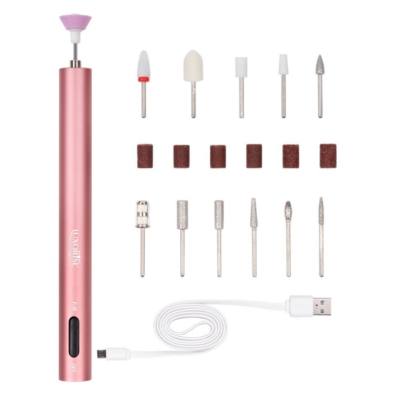 Freza Unghii Portabila Titanium Pen Pro, Luxorise, Roz