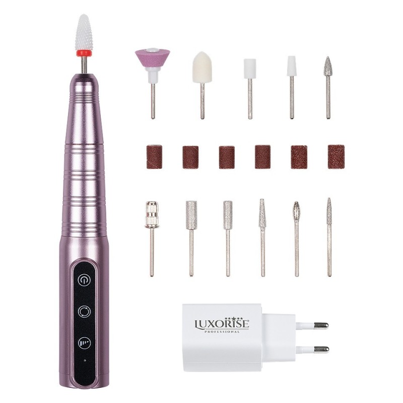 Freza Unghii Portabila Titanium Ultra, Luxorise, Pink