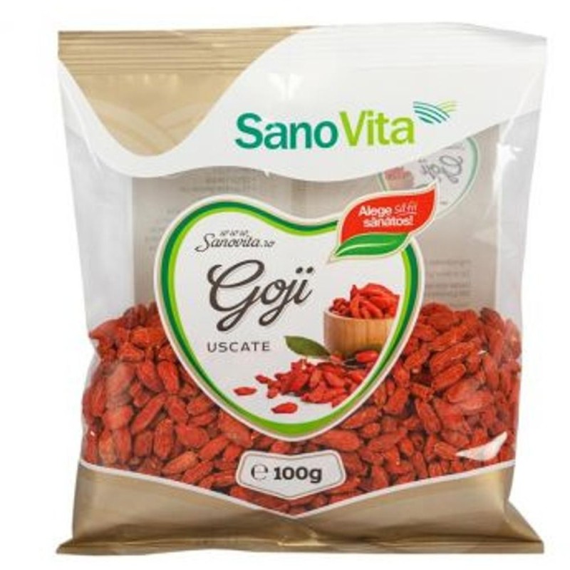 Fructe de Goji Uscate, Sanovita, 100 g