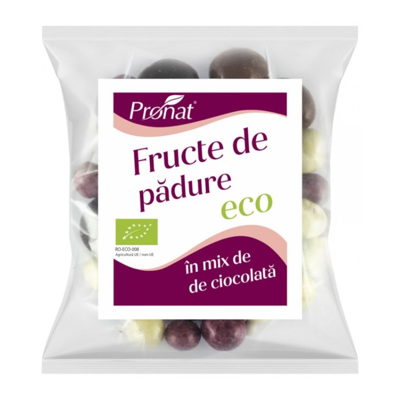 Fructe de Padure Bio in Mix de Ciocolata, 50 g