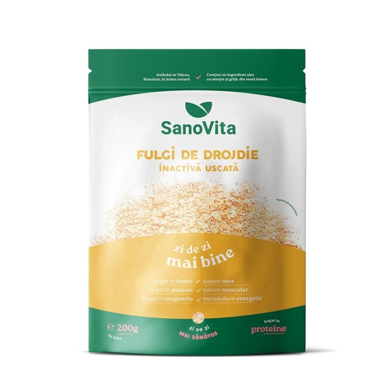 Fulgi de Drojdie, Inactiva si Uscata, Sanovita Zipper, 200 g