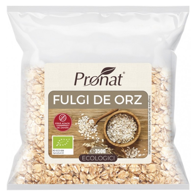 Fulgi de Orz BIO, 350 g, Pronat