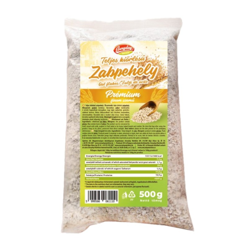 Fulgi de Ovaz, Premium Fine, Everyday, 500 g