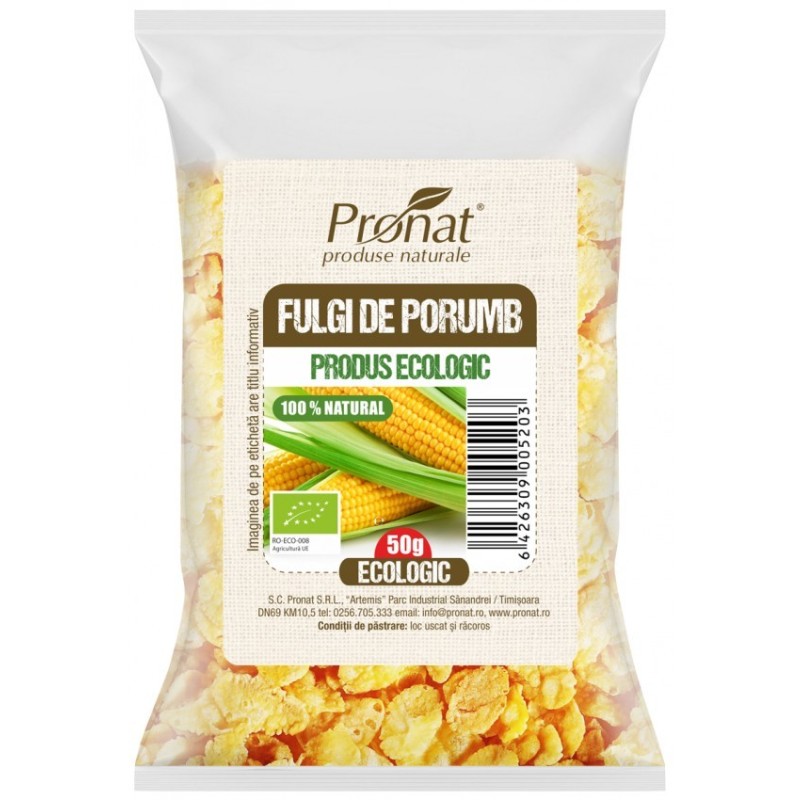 Fulgi de Porumb BIO, 50 g, Pronat