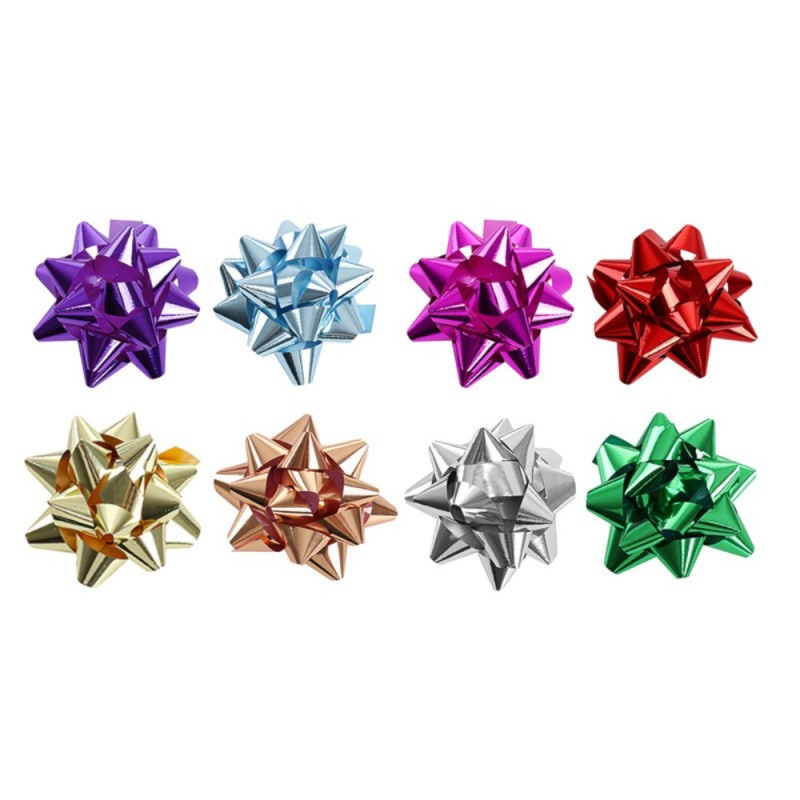 Funda Decorativa Metalizata, Mix Culori, 24 Bucati, Set Diametru 4'' 10.16 cm