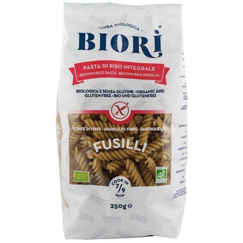 Fusilli Bio din Faina de Orez Brun, 250 g Biori