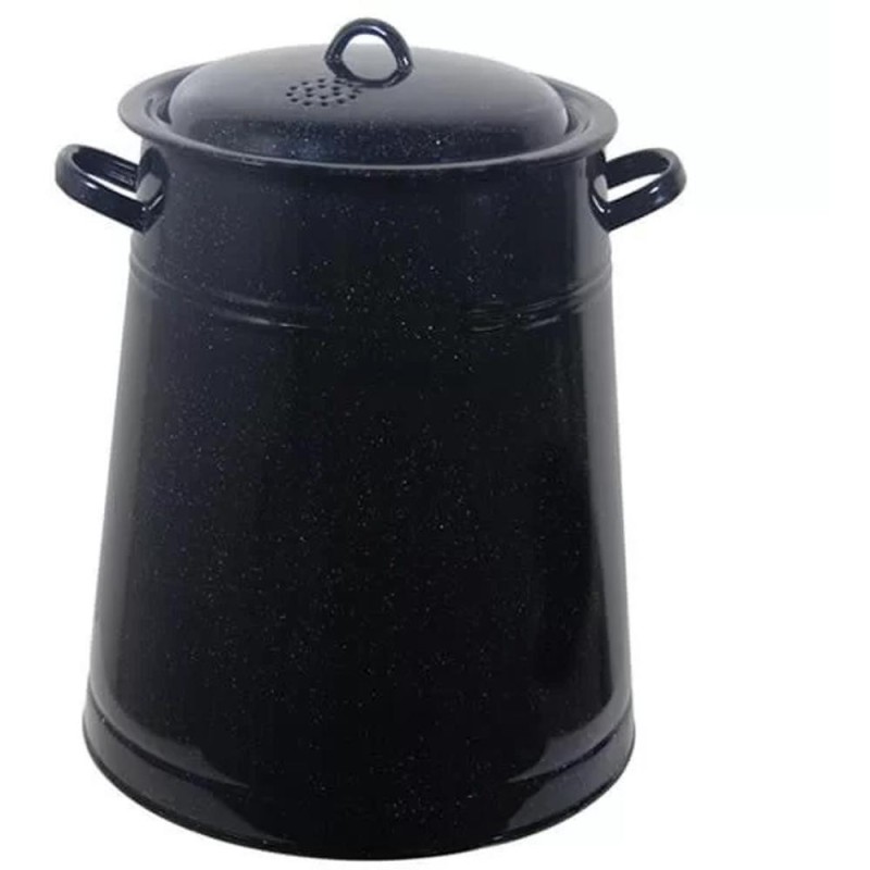 Garnita Emailata pentru Untura, 30 l, Negru, Emailul Medias