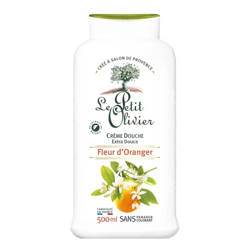 Gel de Dus Crema cu Flori de Portocal Le Petit Olivier, 500 ml