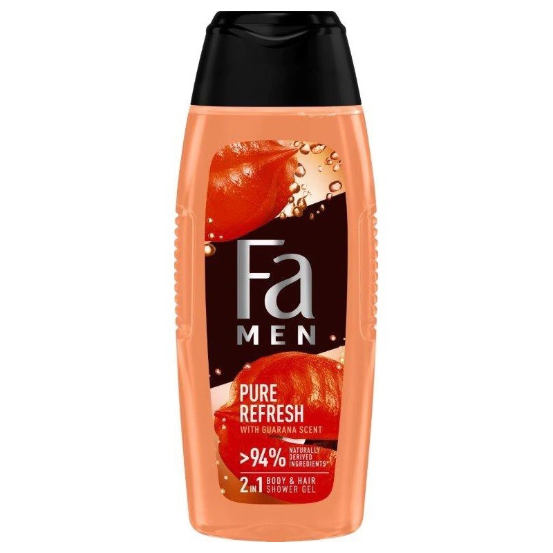 Gel de Dus Fa Men Pure Refresh 2 in 1, cu Parfum de Guarana, Barbati, 400 ml