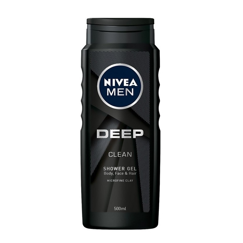 Gel de Dus Nivea Men Deep Black, cu Argila Microfina, 500 ml