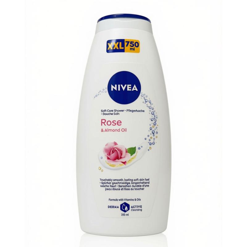 Gel de Dus Nivea Rose & Almond Oil, 750 ml