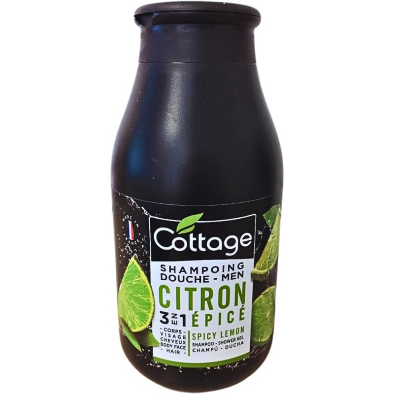 Gel de Dus si Sampon de Par Cottage Spicy Lemon, Barbati, 250 ml