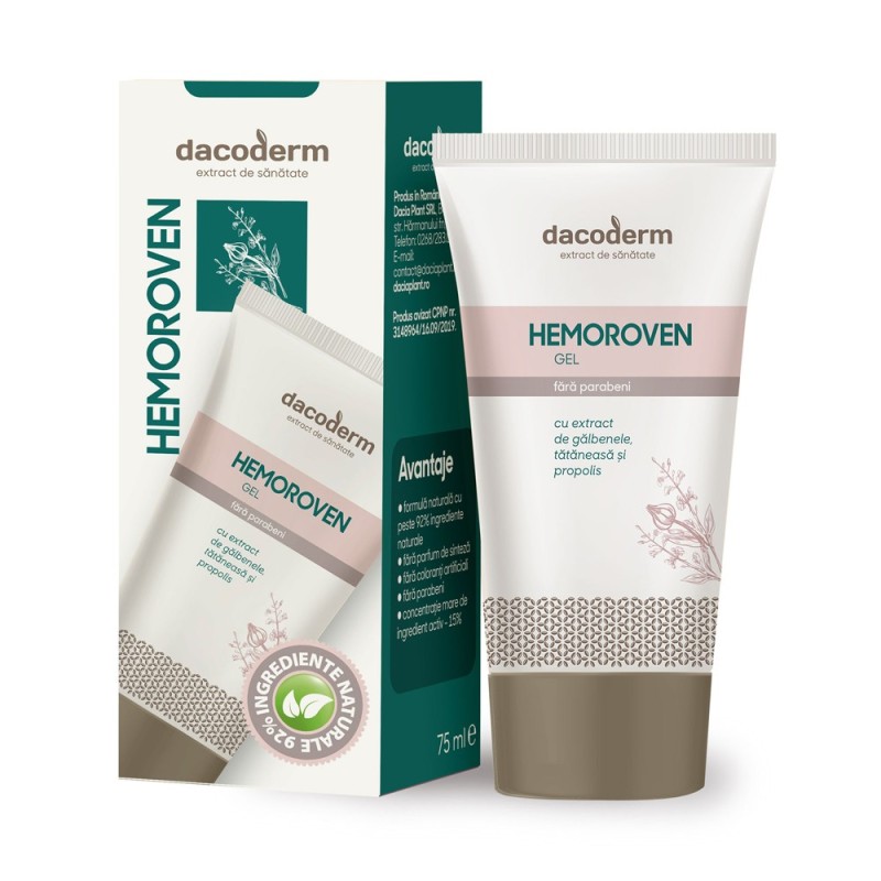 Gel Hemoroven Dacoderm, 75 ml