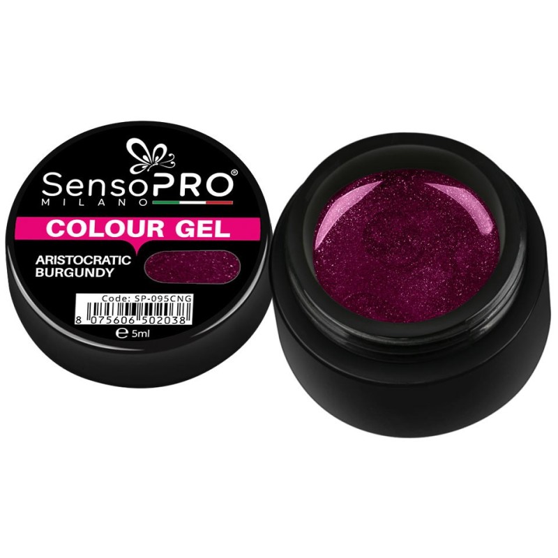 Gel Uv Colorat Aristocratic Burgundy 5 ml, SensoPRO Milano