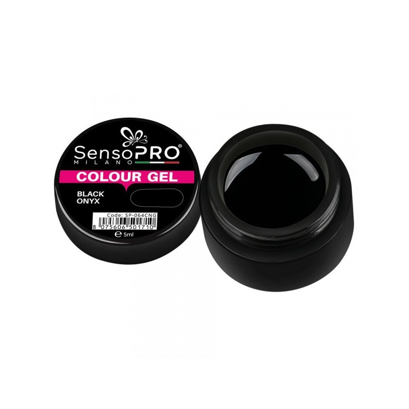 Gel Uv Colorat Black Onyx 5 ml, SensoPRO Milano