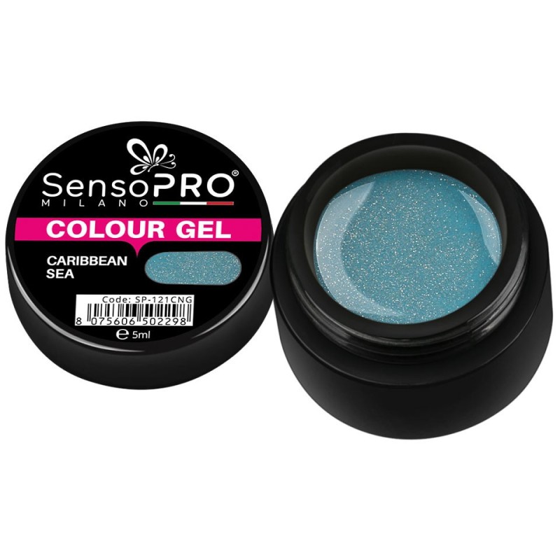 Gel Uv Colorat Caribbean Sea 5 ml, SensoPRO Milano