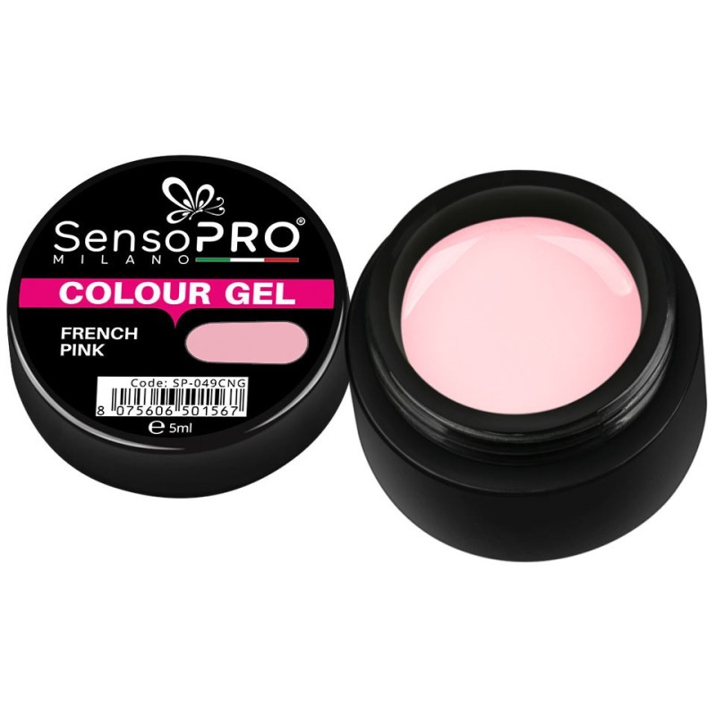 Gel Uv Colorat French Pink 5 ml, SensoPRO Milano