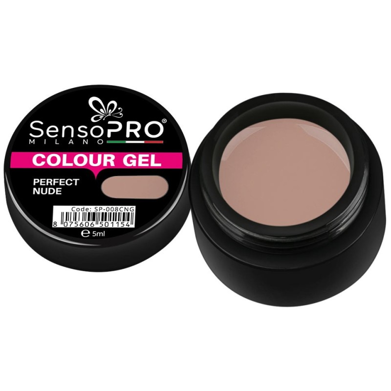 Gel Uv Colorat Perfect Nude 5 ml, SensoPRO Milano