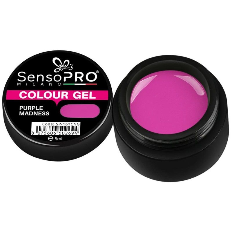 Gel Uv Colorat Purple Madness 5 ml, SensoPRO Milano