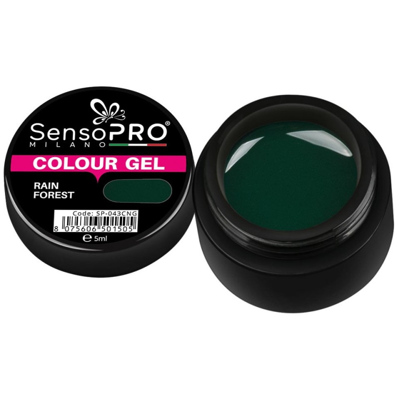 Gel Uv Colorat Rain Forest 5 ml, SensoPRO Milano
