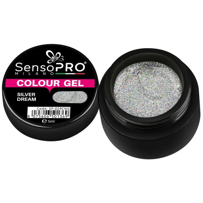 Gel UV Colorat Silver Dream 5 ml, SensoPRO Milano