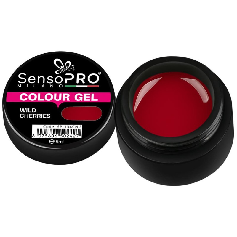 Gel UV Colorat Wild Cherries 5 ml, SensoPRO Milano