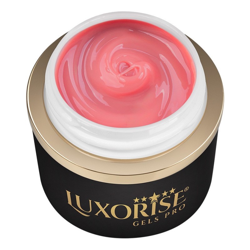 Gel UV Constructie Unghii Coral Blush, JellyFlex Luxorise, 15 ml