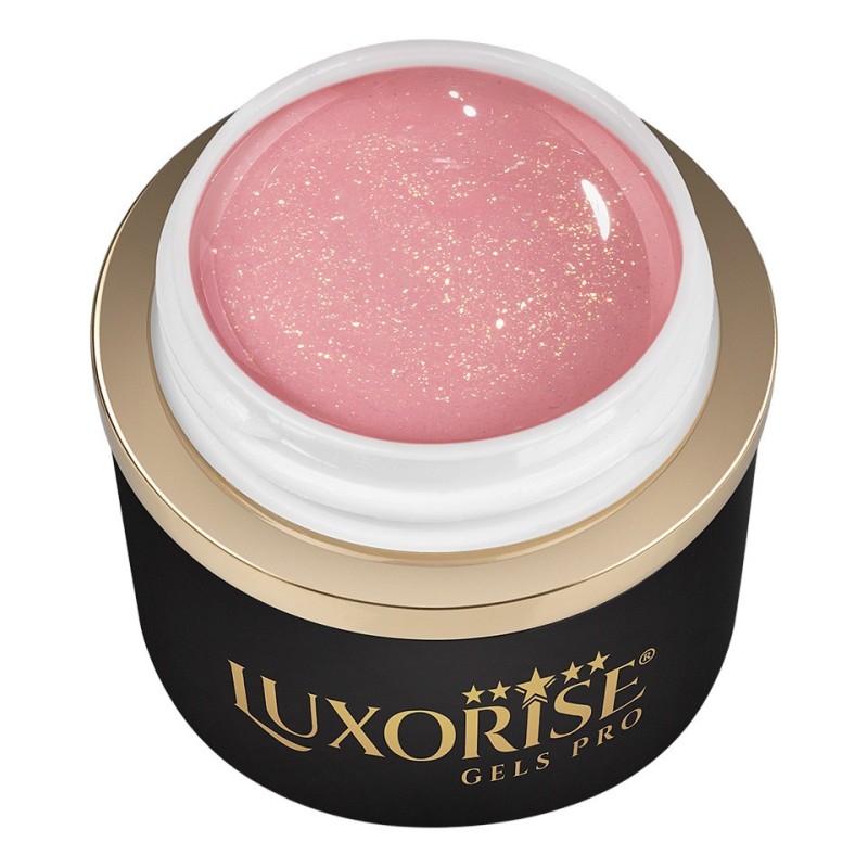 Gel UV Constructie Unghii Shimmering Coral, RevoFlex Luxorise, 15 ml
