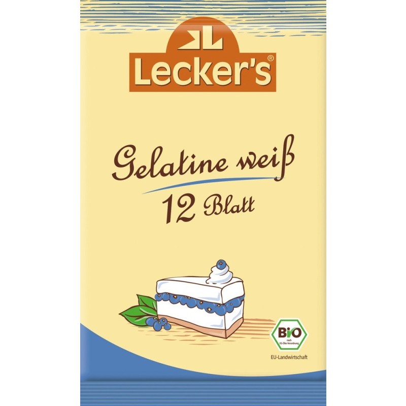Gelatina Alba Bio 12 Foi – 20g Lecker`s