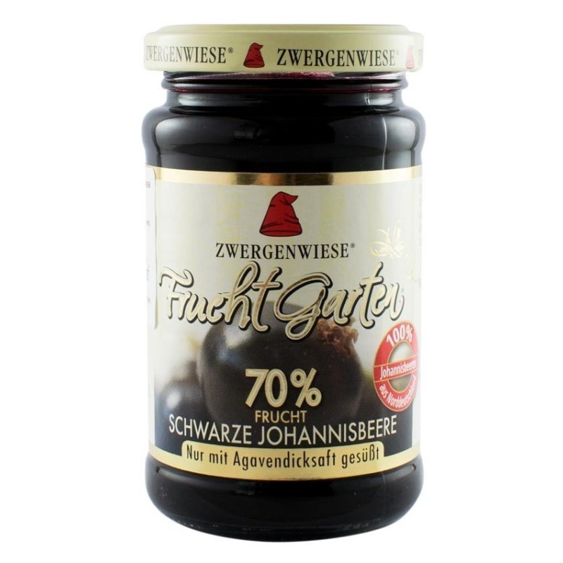 Gem BIO de Coacaze Negre Indulcit cu Sirop de Agave, 225 g, Zwergenwiese