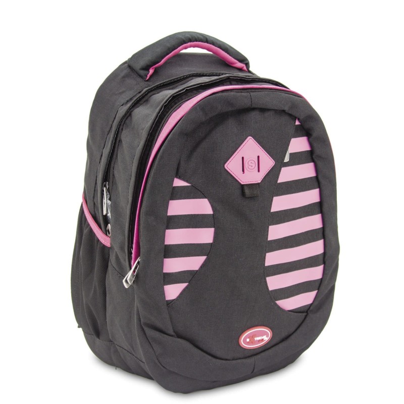 Ghiozdan 2 in 1 Extreme 4 Me, 33.5 x 20 x 46.5 cm, Negru, Roz